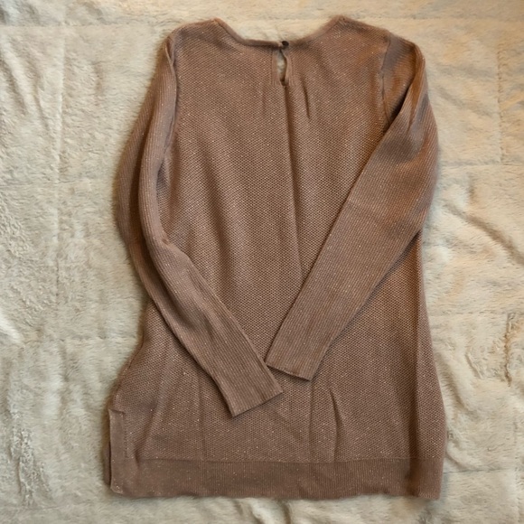 SimplyVera Vera Wang Blush Sparkle Tunic Sweater - Picture 4 of 6